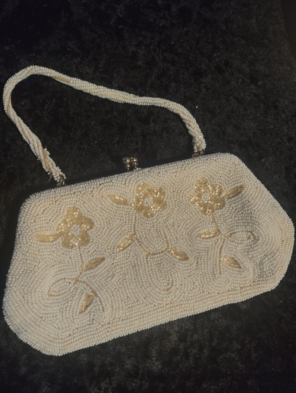 Vintage Micro beaded Hand Purse Clutch